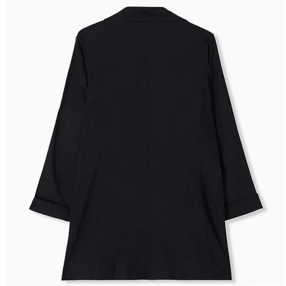 Torrid Linen Blend Black Blazer Sz L/12 - Picture 5 of 10